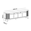 Ver imagem 4 de Rack Ripado para TV até 80 Polegadas MDF 200cm Vivaldi Marrom Cinamomo/Off White