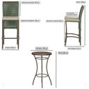Ver imagem 2 de Mesa Bistrô e 4 Banquetas Roma Marrom Corda Náutica Estofado 7 Trama Original