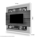 Ver imagem 3 de Painel para Tv 75" com Nicho e Prateleira Riviera 217 Carvalho New / Off White - Luapa