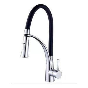 Kitchen Premium Pull Out - Torneira para Cozinha Monocomando Black - Cromado/Preto