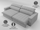 Ver imagem 3 de Sofá com Molas Ensacadas Retrátil e Reclinável Strike 2,40m Linhosoft com Carregador Usb -