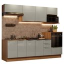 Ver imagem 3 de Armário de Cozinha Planejada 260cm Rustic/Cinza Lux Madesa 07