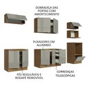 Ver imagem 5 de Armário de Cozinha Planejada 260cm Rustic/Cinza Lux Madesa 07