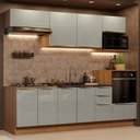 Ver imagem 1 de Armário de Cozinha Planejada 260cm Rustic/Cinza Lux Madesa 07
