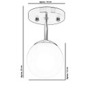 Ver imagem 4 de Kit 3 Lustre Plafon Orby Preto 23x14 cm