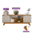 Ver imagem 6 de Rack para TV até 75 Polegadas MDF 180cm 2 Portas Tampo com Colorado Bege