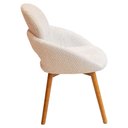 Ver imagem 3 de Kit 2 Cadeiras Elos Domann Design Revestimento em Tecido Bouclé Off White e Base de Madeira
