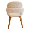 Ver imagem 4 de Kit 2 Cadeiras Elos Domann Design Revestimento em Tecido Bouclé Off White e Base de Madeira