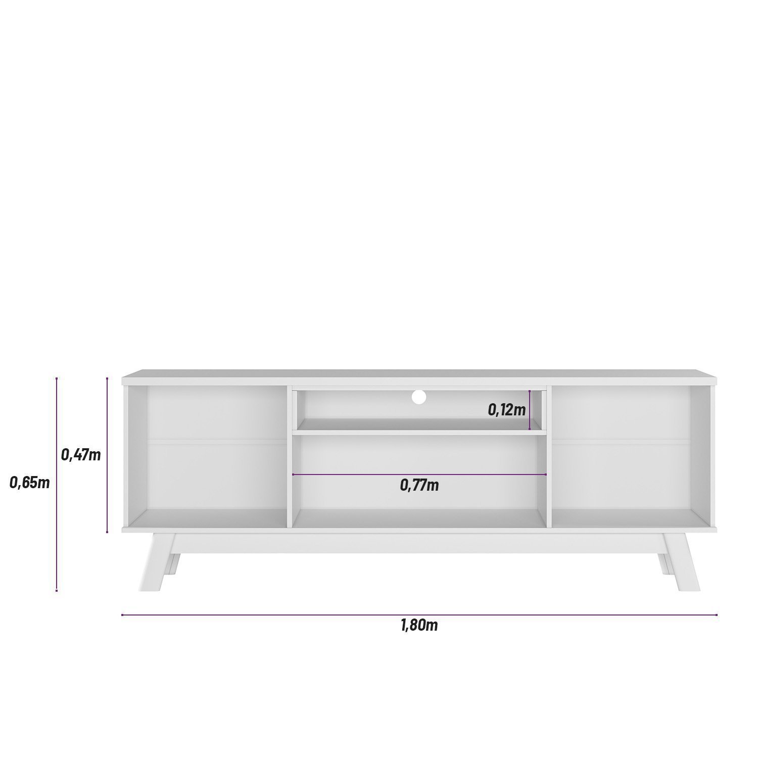 Rack para TV até 75 Polegadas 2 Portas Colorado Linea Brasil - 4