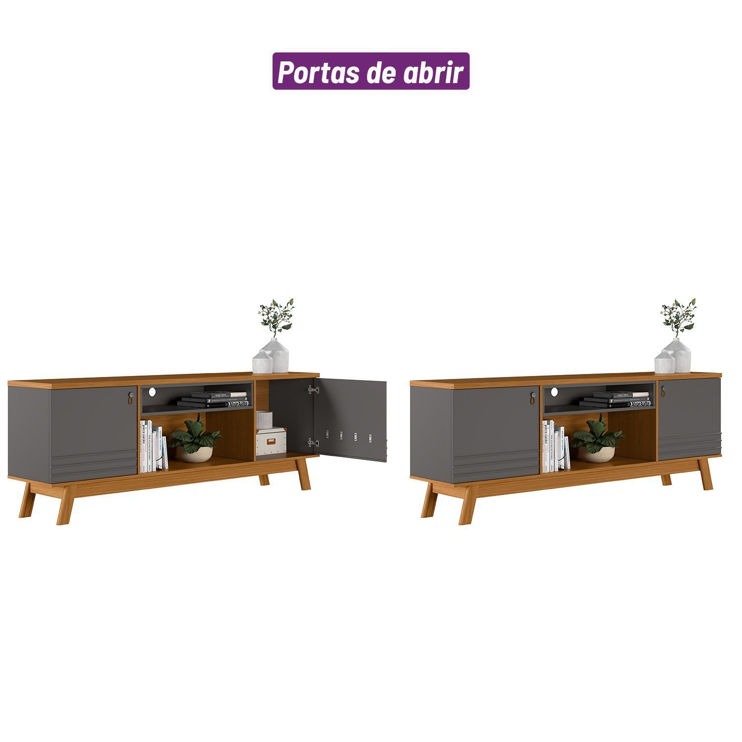 Rack para TV até 75 Polegadas 2 Portas Colorado Linea Brasil - 3