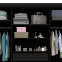 Ver imagem 6 de Guarda Roupa Casal 6 Portas 4 Gavetas Absolut New 100% MDF Cinza/Grafite