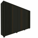 Ver imagem 2 de Guarda Roupa Casal 6 Portas 4 Gavetas Absolut New 100% MDF Cinza/Grafite