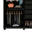 Ver imagem 5 de Guarda Roupa Casal 6 Portas 4 Gavetas Absolut New 100% MDF Cinza/Grafite