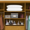 Ver imagem 5 de Guarda Roupa Casal 6 Portas 4 Gavetas Absolut New 100% MDF Marrom/Marrome/Off White
