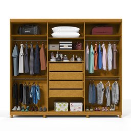 Guarda Roupa Casal 6 Portas 4 Gavetas Absolut New 100% MDF - 2