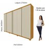 Guarda Roupa Casal 6 Portas 4 Gavetas Absolut New 100% MDF - 12