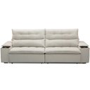 Ver imagem 6 de Sofá Retrátil Reclinável Living 250cm Ártico F04 Veludo Bege