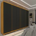Ver imagem 1 de Guarda Roupa Casal 6 Portas 4 Gavetas Absolut New Gelius Móveis