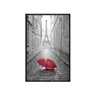 Quadro Decorativo - Guarda Chuva Torre Eiffel Paris Ct007 Vidro com Impressão Uv - 80x60cm - 1