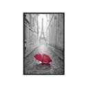 Ver imagem 1 de Quadro Decorativo - Guarda Chuva Torre Eiffel Paris Ct007 Vidro com Impressão Uv - 80x60cm