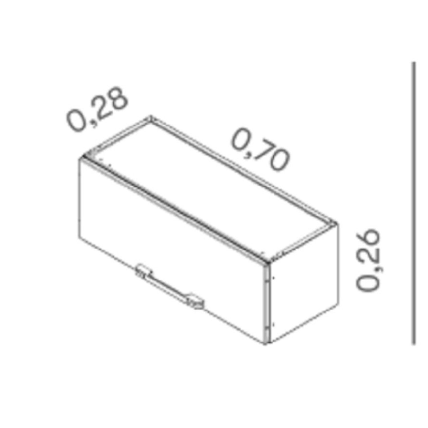 Armário em Aço 70cm 1 Porta Horizontal Florença  - 5