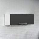 Ver imagem 1 de Armário de Cozinha em Aço 1 para Geladeira Porta Horizontal Basculante 70cm Florença Itatiaia Cinza/Grafite/Branco