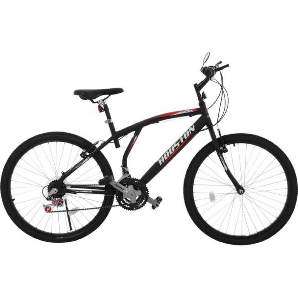Bicicleta Houston Bike Aro 26" Atlantis Mad 21 Marchas Preto Fosco