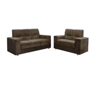 Conjunto Sofá Turin 2 e 3 Lugares Espuma D23 Flash Estofados