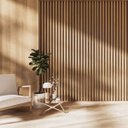 Ver imagem 3 de Painel Ripado Wpc Carvalho - 290cm X 15cm - Revestimento Decorativo Sala Quarto Parede Cozinha