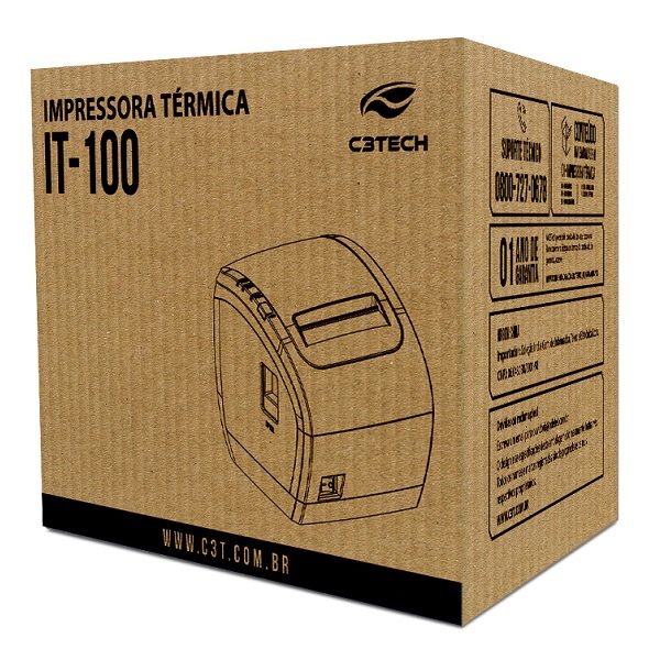 Impressora Termica para Recibo Cupom It-100 C3tech - 4