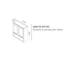Ver imagem 5 de Armário em Aço 70cm 2 Portas com Nicho de Madeira Florença Itatiaia