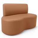Ver imagem 1 de Sofá 2 Lugares 140cm Orgânico para Sala de Estar Living Larissa L02 Couríssimo Mocca - Lyam Decor