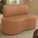 Ver imagem 3 de Sofá 2 Lugares 140cm Orgânico para Sala de Estar Living Larissa L02 Couríssimo Mocca - Lyam Decor