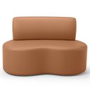 Ver imagem 5 de Sofá 2 Lugares 140cm Orgânico para Sala de Estar Living Larissa L02 Couríssimo Mocca - Lyam Decor