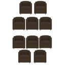 Ver imagem 1 de Cópia - Kit 10 Poltronas Decorativa Bia Matérial Sintético Marrom - Twdecora
