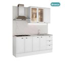 Ver mais imagens de Cozinha Milla Patio 7 Portas 3 Gavetas MDF 200cm Branca Móveis Carraro