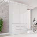 Ver imagem 2 de Guarda Roupa Solteiro 2 Portas 6 Gavetas Luana 