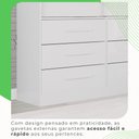 Ver imagem 7 de Guarda Roupa Solteiro 2 Portas 6 Gavetas Luana Branco