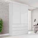 Ver imagem 2 de Guarda Roupa Solteiro 2 Portas 6 Gavetas Luana 