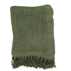 Manta Peseira Trico Rustico 1,50x1,20 Verde Escuro 100% Algodão