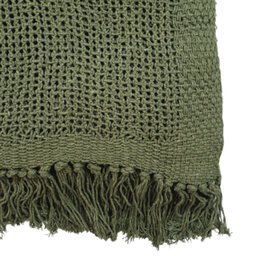 Manta Peseira Trico Rustico 1,50x1,20 Verde Escuro 100% Algodão - 2