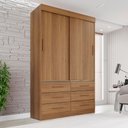 Ver imagem 2 de Guarda Roupa Solteiro 2 Portas 6 Gavetas Luana 