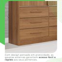Ver imagem 6 de Guarda Roupa Solteiro 2 Portas 6 Gavetas Luana 