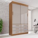 Ver imagem 2 de Guarda Roupa Solteiro 2 Portas 6 Gavetas Luana 