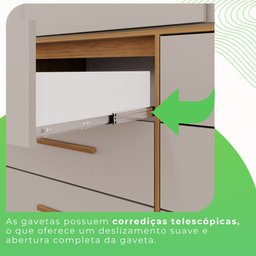 Guarda Roupa Solteiro 2 Portas 6 Gavetas Luana  - 10
