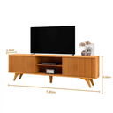 Ver imagem 3 de Rack Siena 02 Portas de Correr 1,80 - Naturalle - Mavaular