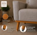 Ver imagem 4 de Poltrona Portofino Retro Pes Palito Linho Sala Cinza 85cm