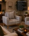 Ver imagem 5 de Poltrona Portofino Retro Pes Palito Linho Sala Cinza 85cm