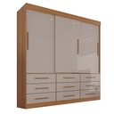 Ver imagem 3 de Guarda Roupa Casal 3 Portas 9 Gavetas Luana 
