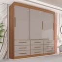 Ver imagem 2 de Guarda Roupa Casal 3 Portas 9 Gavetas Luana 